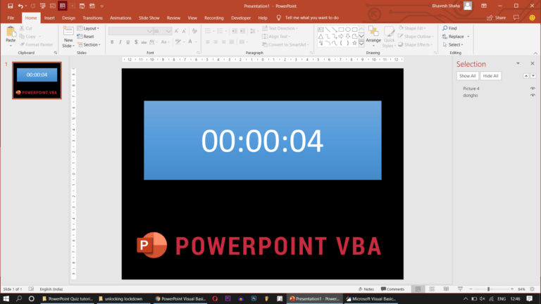 put a countdown timer in powerpoint
