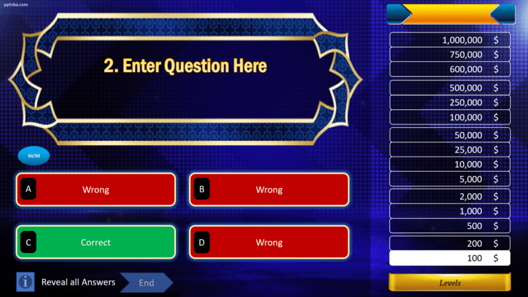 Who Wants to be a Millionaire Quiz Game in PowerPoint - Free Download