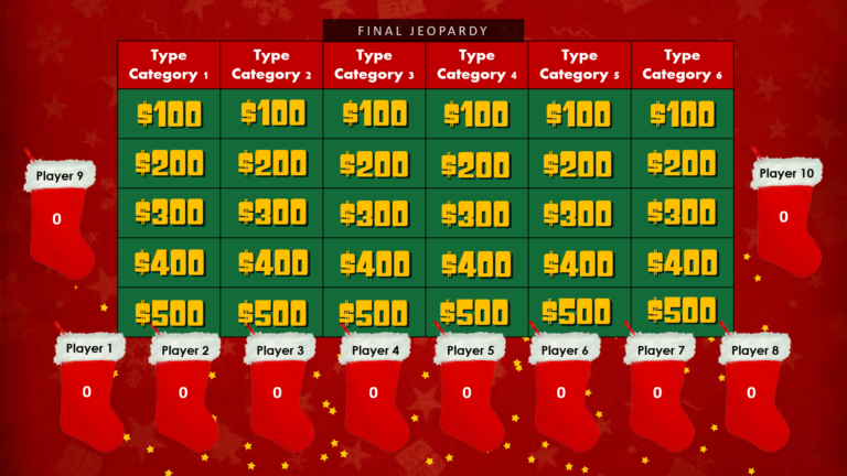 Christmas Jeopardy PowerPoint Template Download File - Download Jeopardy PowerPoint Template with Scoreboard