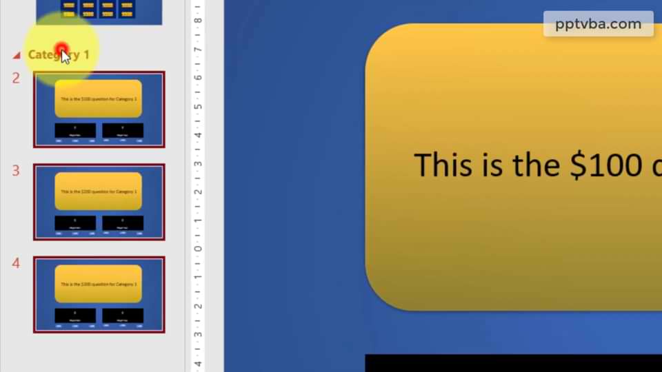 How to make Jeopardy Game in PowerPoint with ScoreBoard [Free Download PowerPoint Game Templates] 9-0 screenshot
