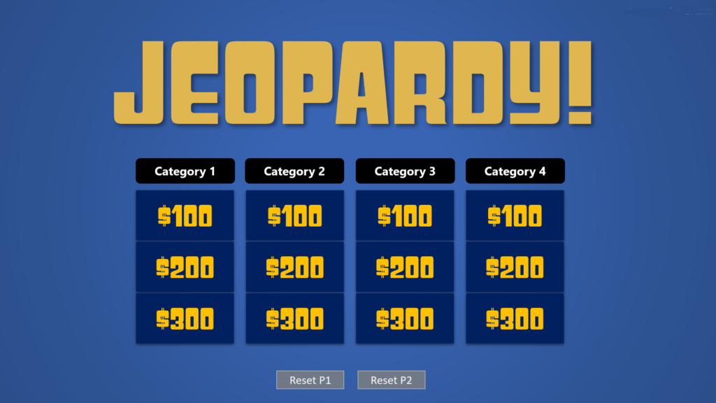 Jeopardy Free PowerPoint Template with Scoreboard - 7 Free PowerPoint Quiz Templates To Download