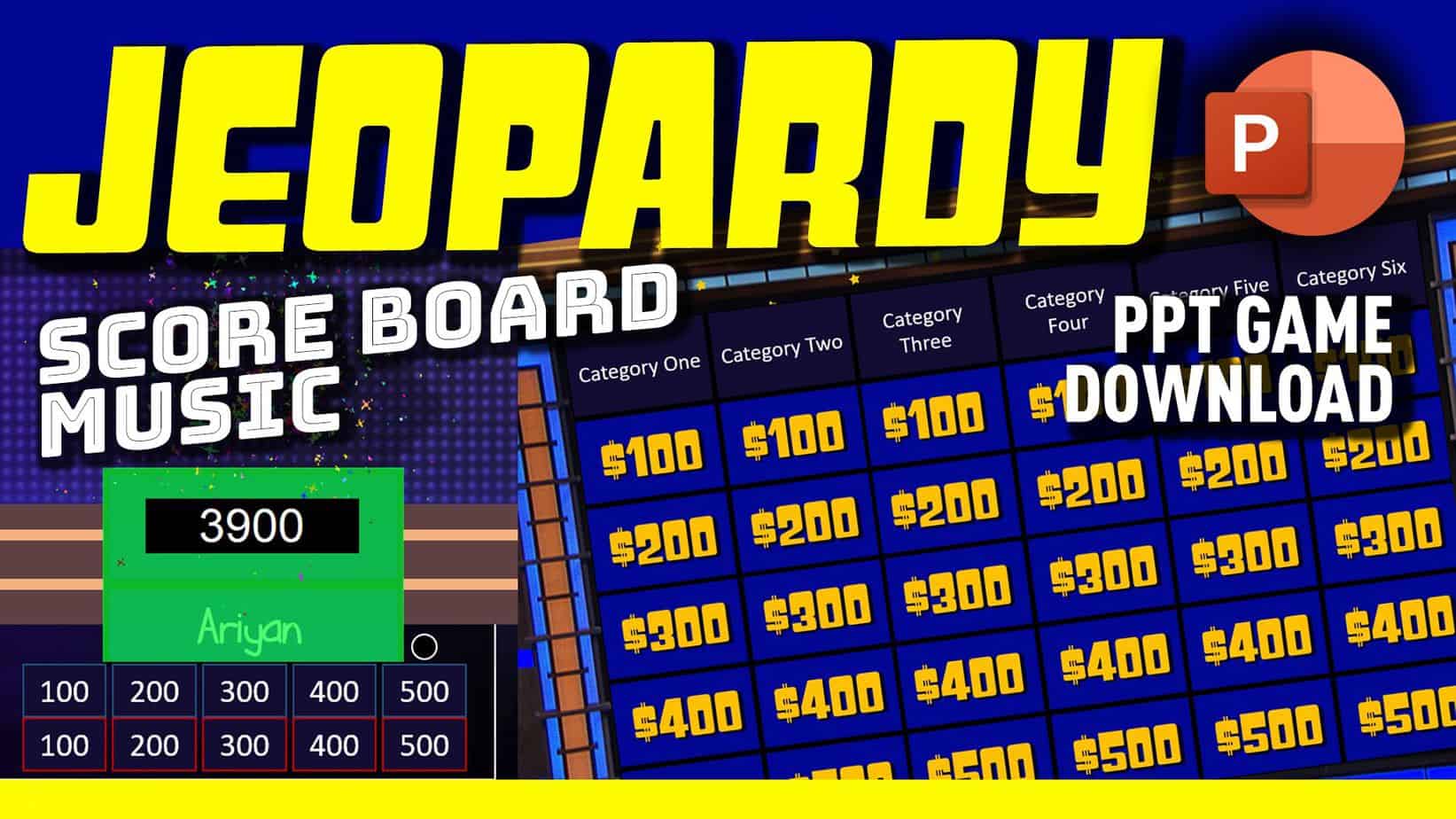 Download Jeopardy PowerPoint Template with Score Counter With Jeopardy Powerpoint Template With Score