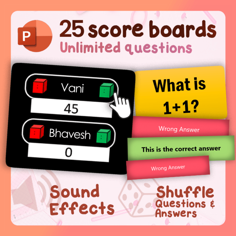 Download Trivia Maker PowerPoint Quiz Game For Online Class​ - Download PowerPoint Game for Online Class - PPT Game Templates for Teachers