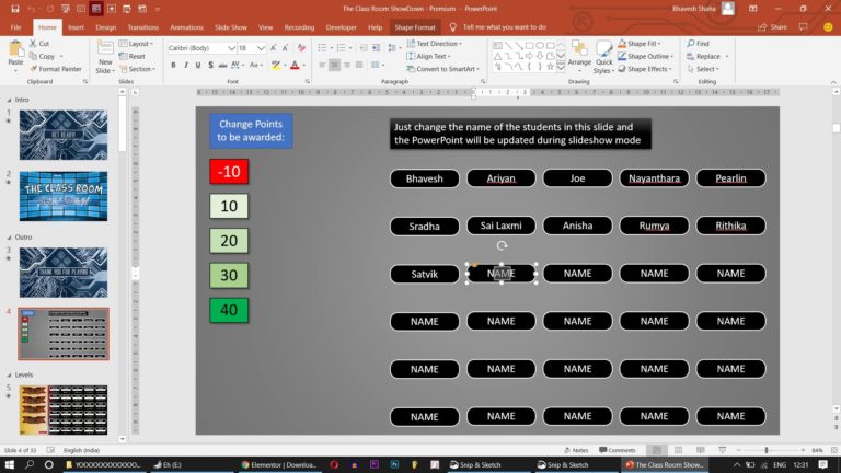 PowerPoint Quiz Game with Student Scoreboard Onlne teaching PPT Game Templates 7 - Download PowerPoint Game for Online Class - PPT Game Templates for Teachers