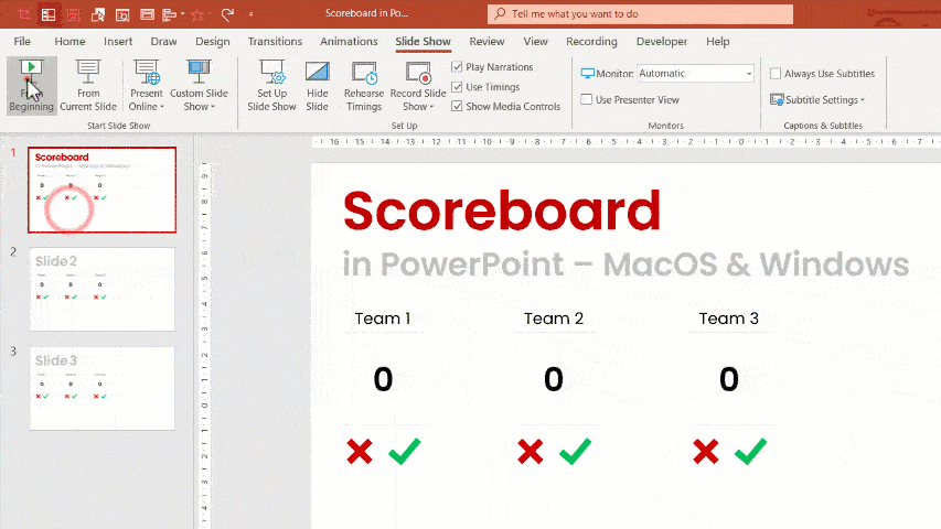 PowerPoint Scoreboard