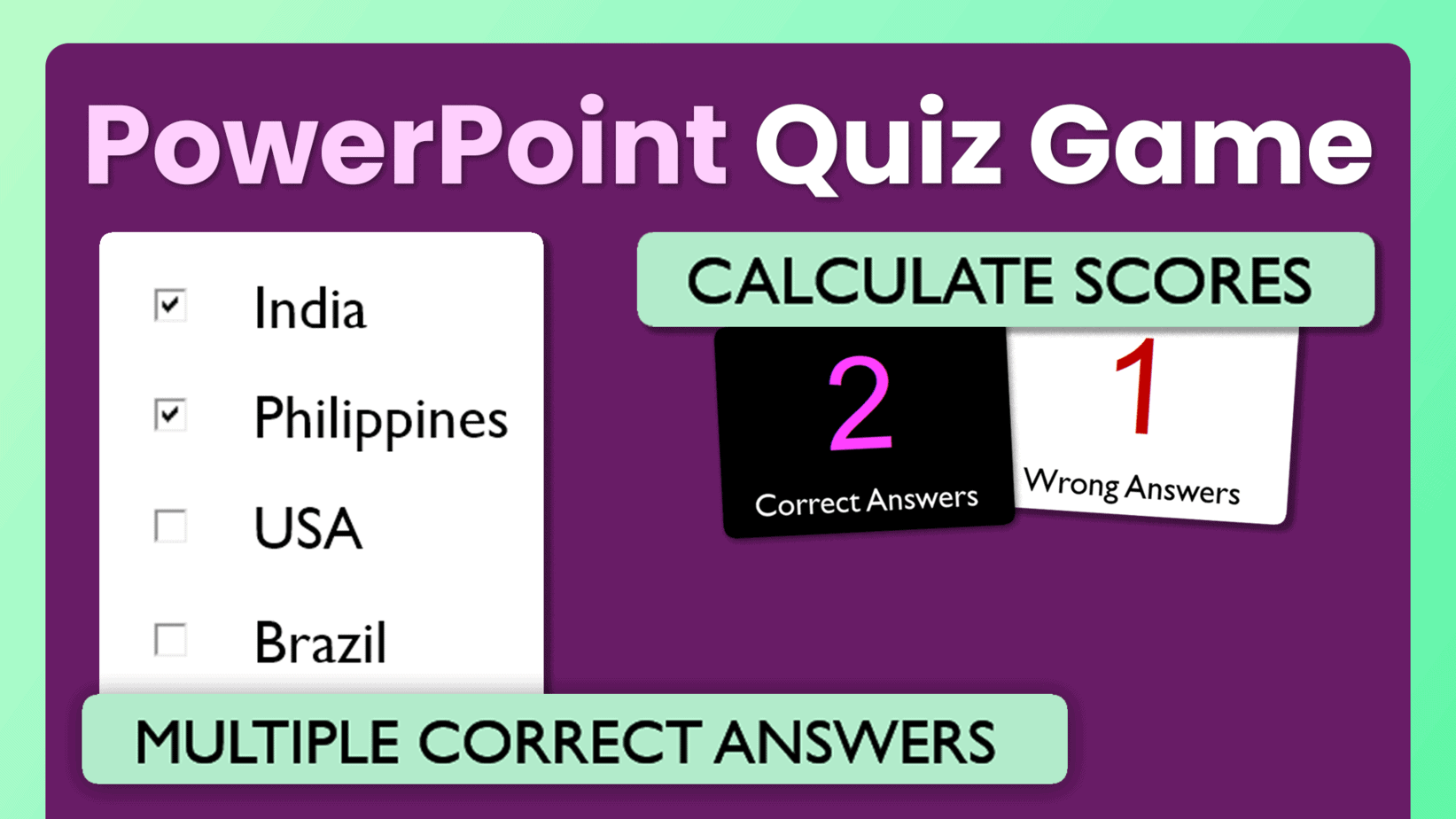 PPT Quiz Game with Multiple Correct Answers - PowerPoint Quiz Game with Multiple Correct Answers
