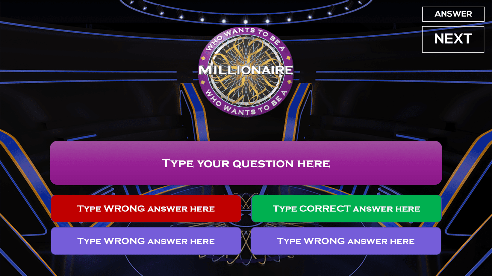 Who Wants to be a Millionaire - PowerPoint Quiz Game