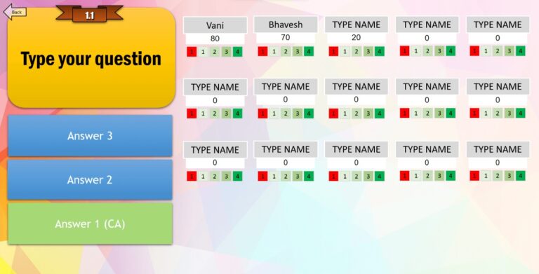 free powerpoint quiz template