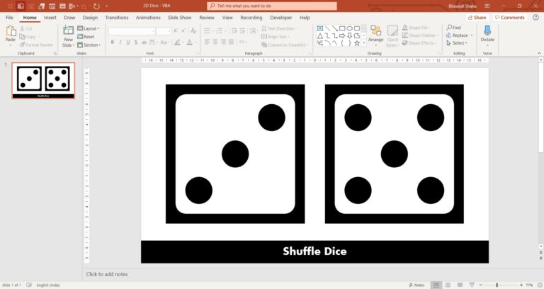 Shuffle Dice in PowerPoint Randomise - How To Make A Random Rolling Dice Animation In PowerPoint Using 3D Objects & VBA