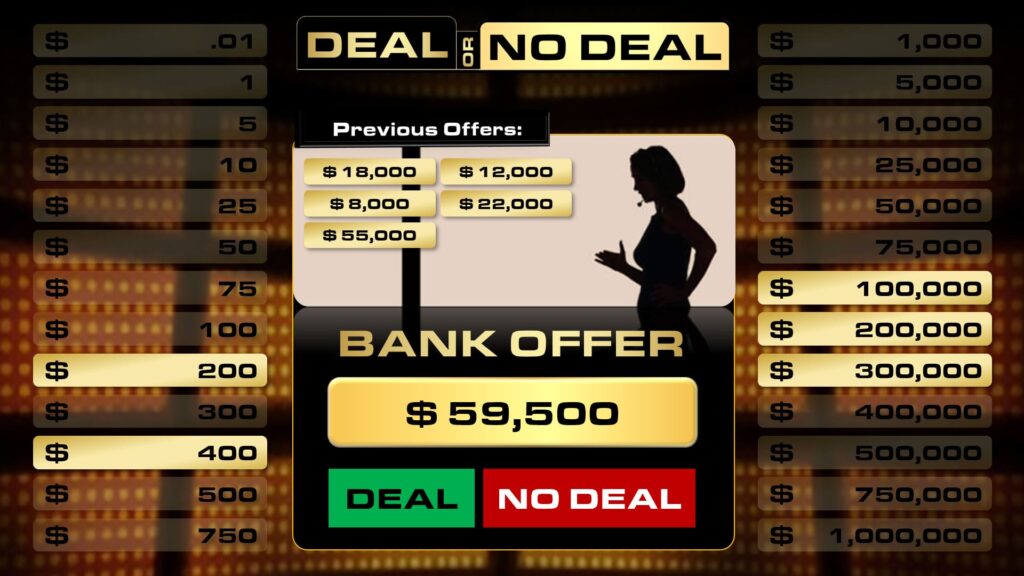 Deal Or No Deal Automatic Bank Offer PowerPoint Game Template PPTVBA - Download 