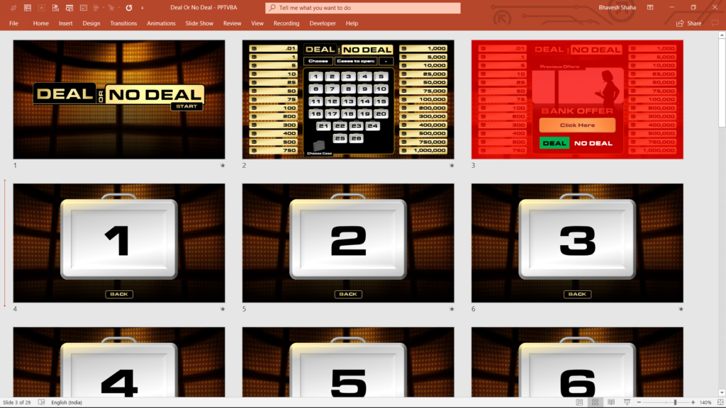 Sound and Music Download Deal Or No Deal PowerPoint Game Template PPTVBA - Download 