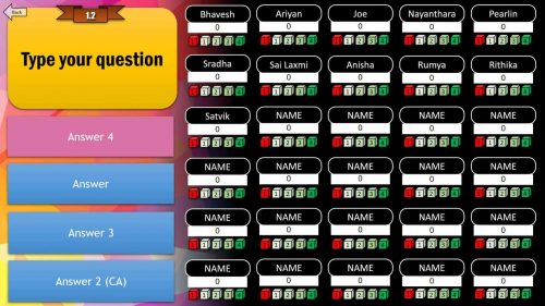 PowerPoint Quiz Game with Student Scoreboard Onlne teaching PPT Game Templates 3